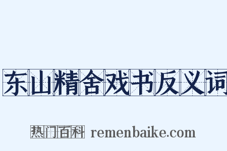 东山精舍戏书反义词是什么意思的图片